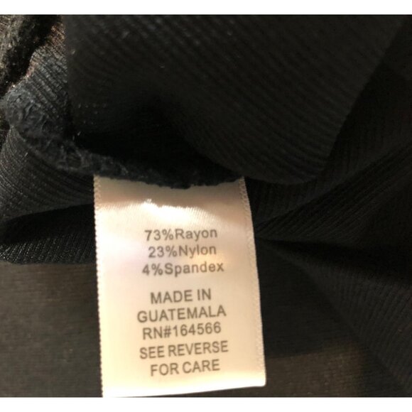 Kate Park Womens Size Small Black Elastic Waist Pull On Dress Pants Raw Hem/Seam - Picture 11 of 12